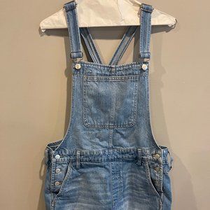 Madewell denim shortalls, size L